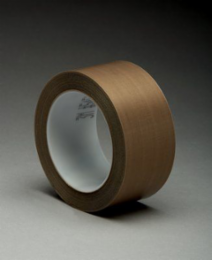 PTFE Glass Cloth Tape, Brown, 1/2 Inch x 36 Yard, 5.3 Mil, Heat Resistance up to 500°F