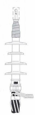 Cold Shrink QT-II Outdoor Termination Kit, 5-15 kV, 0.64-1.12 Inch O.D., 4 Skirts