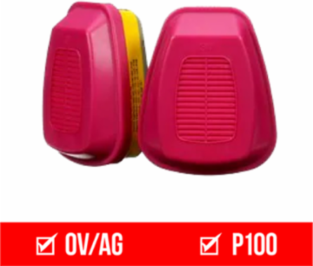 3M™ Organic Vapor/Acid Gas Cartridge/P100 Filter 60923H1-DC, 1-pair Cartridge/Filters, 5 pack/case