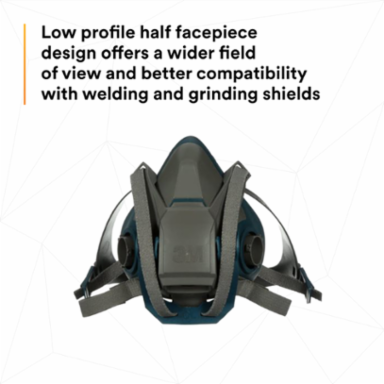 3M™ Rugged Comfort Quick Latch Half Facepiece Reusable Respirator 6501QL/49488, Small, 10 EA/Case