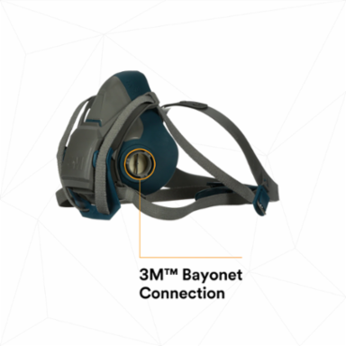 3M™ Rugged Comfort Quick Latch Half Facepiece Reusable Respirator 6502QL/49490, Medium, 10 EA/Case