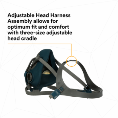 3M™ Rugged Comfort Quick Latch Half Facepiece Reusable Respirator 6502QL/49490, Medium, 10 EA/Case