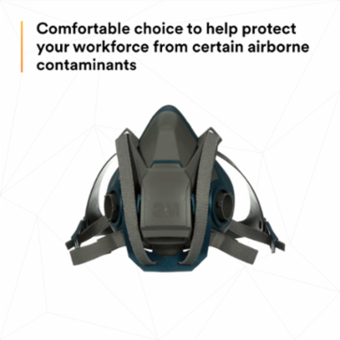 3M™ Rugged Comfort Quick Latch Half Facepiece Reusable Respirator 6503QL/49492, Large, 10 EA/Case