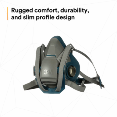 3M™ Rugged Comfort Quick Latch Half Facepiece Reusable Respirator 6503QL/49492, Large, 10 EA/Case