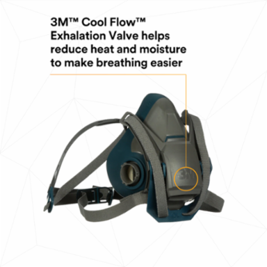 3M™ Rugged Comfort Quick Latch Half Facepiece Reusable Respirator 6503QL/49492, Large, 10 EA/Case