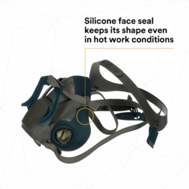 3M™ Rugged Comfort Quick Latch Half Facepiece Reusable Respirator 6503QL/49492, Large, 10 EA/Case