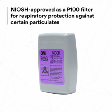 3M™ Particulate Filter 7093B, P100 144 EA/Case