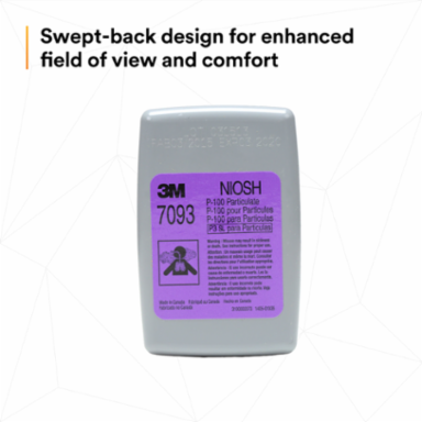 3M™ Particulate Filter 7093B, P100 144 EA/Case