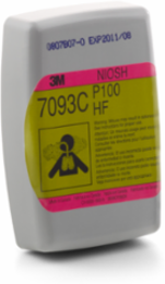 3M™ Hydrogen Fluoride Cartridge/Filter 7093C, P100, with Nuisance Level Organic Vapor and Acid Gas Relief, 60 EA/Case
