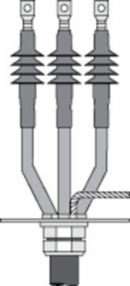 Cold Shrink QT-III 3-Conductor Termination Kit, 0.70-0.92 Inch O.D., 15 kV