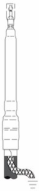 Cold Shrink QT-III Silicone Rubber Termination Kit, 5-8.7 kV, 0.64-1.08 Inch O.D.