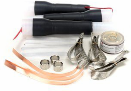 Cold Shrink QT-III Silicone Rubber Termination Kit, 5-8.7 kV, 0.64-1.08 Inch O.D.