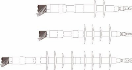 Cold Shrink Termination Kit, 15 kV, 0.69-1.22 Inch O.D., 1 Conductor, Outdoor