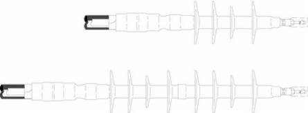 Cold Shrink Silicone Rubber Termination, 5-35 kV, 1.05-1.80 Inch O.D.