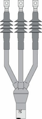 Cold Shrink QT-III Cable Termination Kit, 3 Conductors, 1.18-1.52 in O.D., 35 kV
