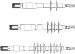 3M Cold Shrink QT-III Outdoor 4 Skirt Termination 7696-S-4, Tape, Wire and UniShield, 5-25/28 kV, 1.53-2.32 in (21,1-38,9 mm) Cable Insul. O.D., 1 termination/kit