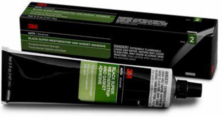 3M Black Super Weatherstrip and Gasket Adhesive, 08008, 5 fl oz