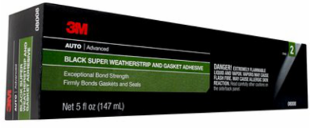 3M Black Super Weatherstrip and Gasket Adhesive, 08008, 5 fl oz