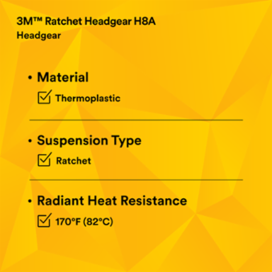 3M™ Ratchet Headgear H8A, 82501-00000 10 EA/Case