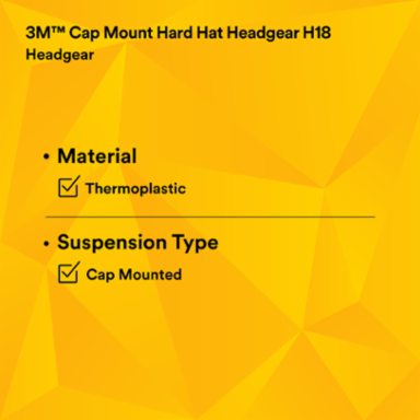 3M™ Cap Mount Hard Hat Headgear H18, 82502-00000 10 EA/Case
