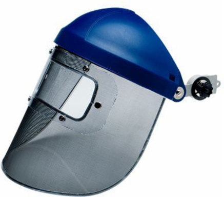 Steel Mesh Faceshield Screen 9 Inch x 14.5 Inch, Clear Eyeshield, ANSI Z87.1 Compliant