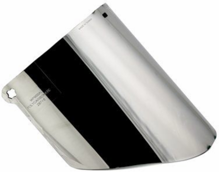 Aluminized Polycarbonate Faceshield 9" x 14.5" x 0.08" Thick, ANSI Z87.1-2003