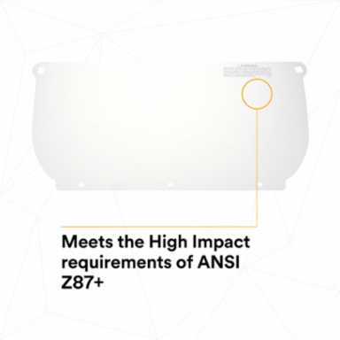 3M™ Clear Polycarbonate Faceshield WP98, 82543-00000, Flat Stock 10 EA/Case