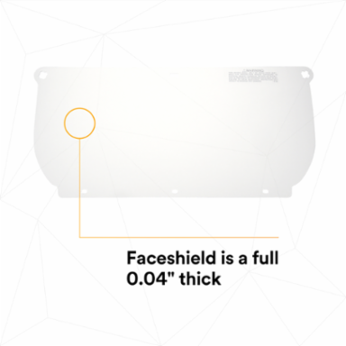 3M™ Clear Polycarbonate Faceshield WP98, 82543-00000, Flat Stock 10 EA/Case