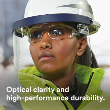 3M™ Clear Polycarbonate Faceshield WP98, 82543-00000, Flat Stock 10 EA/Case