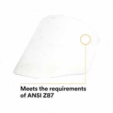 3M™ Clear Propionate Faceshield W96, 82700-00000, Molded 10 EA/Case