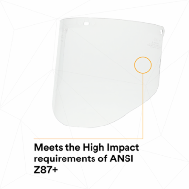 3M™ Clear Polycarbonate Faceshield WP96, 82701-00000, Molded 10 EA/Case