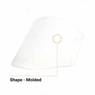 3M™ Ratchet Headgear H8A, 82783-00000, with 3M™ Clear Polycarbonate Faceshield WP96 5 EA/Case