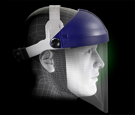 3M™ Ratchet Headgear H8A, 82783-00000, with 3M™ Clear Polycarbonate Faceshield WP96 5 EA/Case