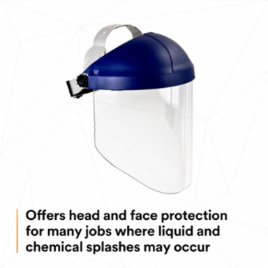 3M™ Ratchet Headgear H8A, 82783-00000, with 3M™ Clear Polycarbonate Faceshield WP96 5 EA/Case