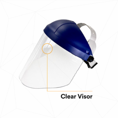 3M™ Ratchet Headgear H8A, 82783-00000, with 3M™ Clear Polycarbonate Faceshield WP96 5 EA/Case
