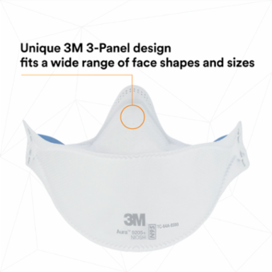 3M™ Aura™ Particulate Respirator 9205+, N95, 240 ea/Case
