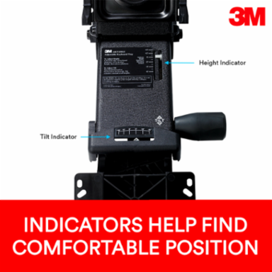 3M™ Sit/Stand Easy Adjust Keyboard Tray with Adjustable Keyboard and Mouse Platform, 23 in Track, AKT180LE