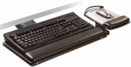 3Mâ„¢ Sit/Stand Easy Adjust Keyboard Tray with Adjustable Keyboard and Mouse Platform, 23 in Track, AKT180LE