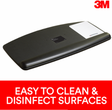 3M™ Easy Adjust Keyboard Tray with Standard Keyboard and Mouse Platform, 23 in Track, AKT90LE