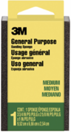 3M™ Sanding Sponge CP-002-ESF, Block, 3 3/4 in x 2 5/8 in x 1 in, Medium, 24 ea/cs
