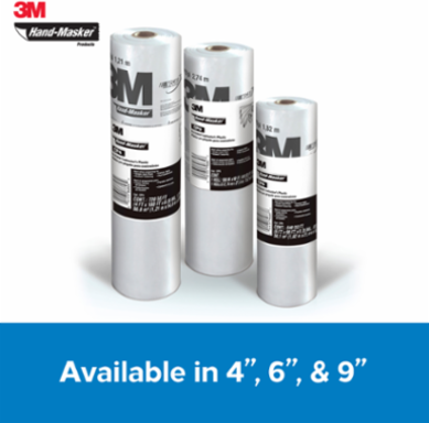 3M™ Hand-Masker™ Contractor's Plastic CP6, 6 ft x 90 ft x 0.00035 in, (1,82 m x 27,4 m x .00889 mm), 1 Roll/Pack