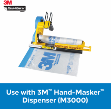 3M™ Hand-Masker™ Contractor's Plastic CP6, 6 ft x 90 ft x 0.00035 in, (1,82 m x 27,4 m x .00889 mm), 1 Roll/Pack