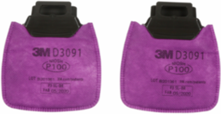 3M™ Secure Click™ Particulate Filter P100 D3091, 100 EA/Case