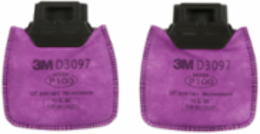 3M™ Secure Click™ Particulate Filter P100 with Nuisance Level Organic Vapor Relief D3097, 100 ea/Case