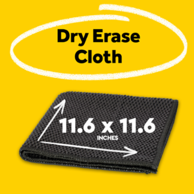 Post-it® Dry Erase Cleaning Cloth DEFCLOTH, 11.6 in x 11.6 in (29.4 cm x 29.4 cm)