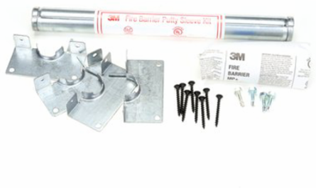 Fire Barrier Putty Sleeve Kit, 1 Inch Diameter, 4 Hour Fire Rating, Round