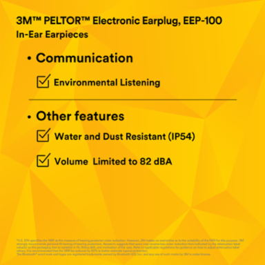 3M™ PELTOR™ Electronic Earplug, EEP-100