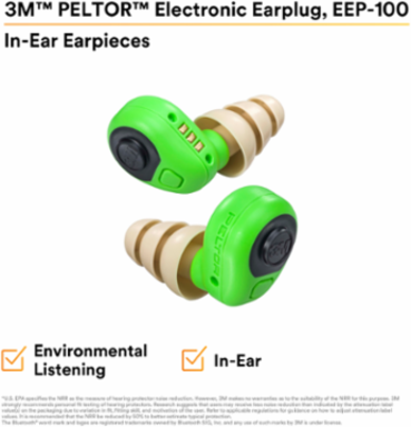 3M™ PELTOR™ Electronic Earplug, EEP-100