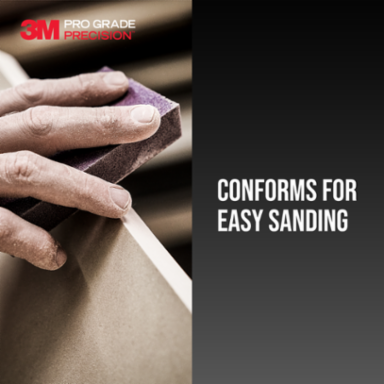 3M™ Pro Grade Precision™ Faster Sanding Sanding Block Sponge FSB220-PGP-2T, 2.5 in x 4.5 in x 1 in, 220 grit, 2 each/pack