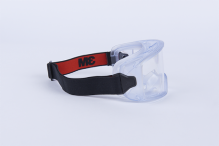 3M™ GoggleGear™ Protective Goggle 3000 Series GG3101-SGAF, PVC Shroud, Clear Scotchgard™ AF/AS Lens, Cloth Strap, 10 EA/Case